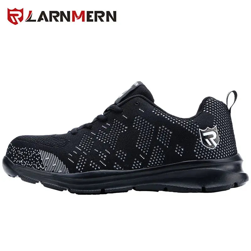 LARNMERN Safety Shoes for Men Puncture Proof Steel Toe Work Shoes Anti-slip Construction Sneakers