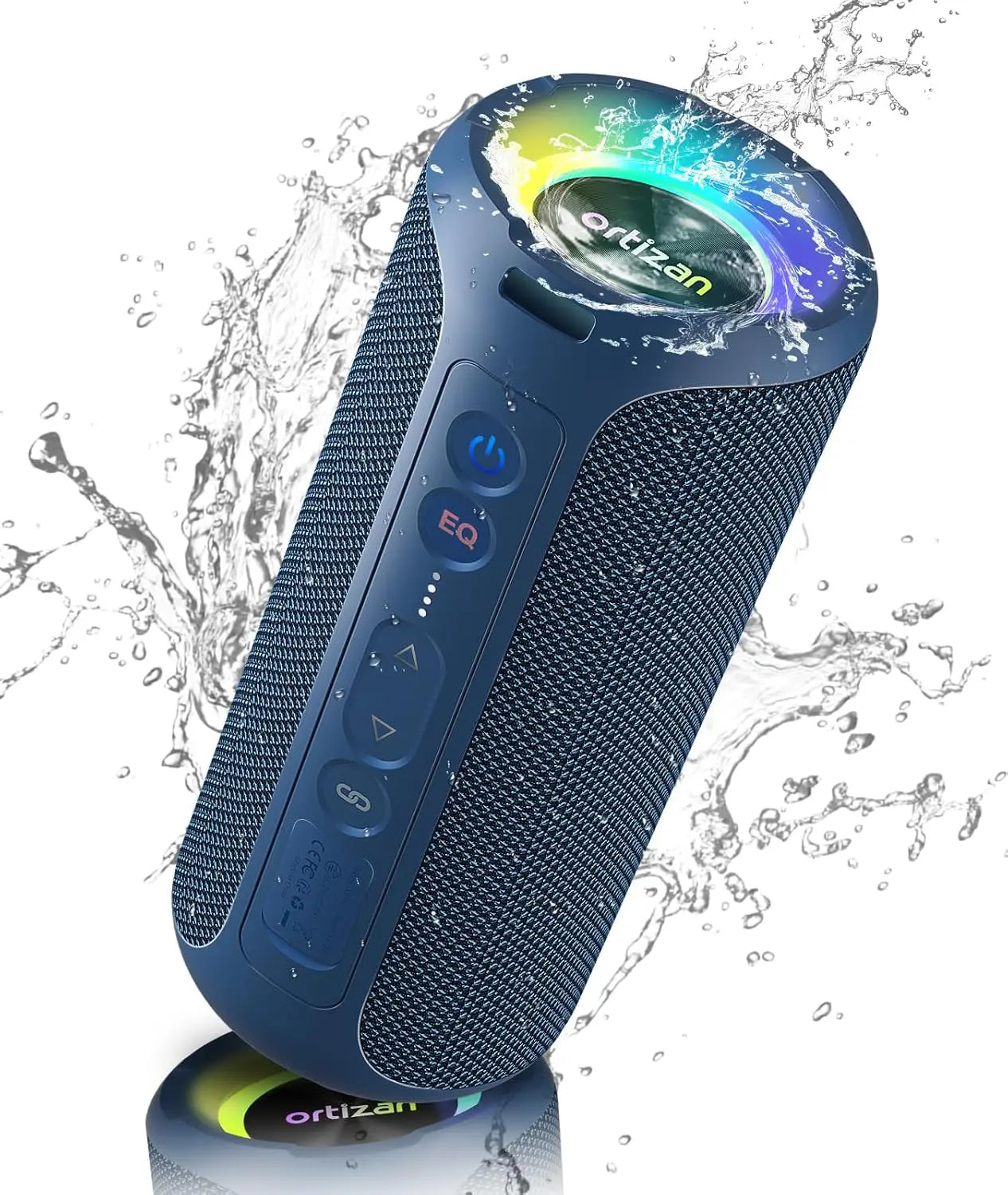 Ortizan Bluetooth Speakers 40W Enhanced Bass Portable Outdoor Wireless Speaker 30Hrs IP7 Waterproof Shower Speaker Bluetooth 5.3