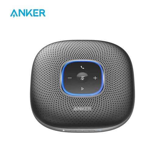 Anker PowerConf Bluetooth Speakerphone conference speaker with 6 Microphones, Enhanced Voice Pickup, 24H Call Time