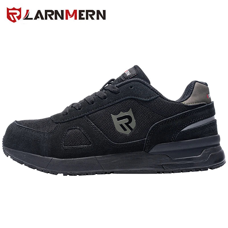 LARNMERN Men Steel Toe Shoes Antistatic Safety Shoes Women Composite Breathable Slip On Work Sneakers Industries Protection