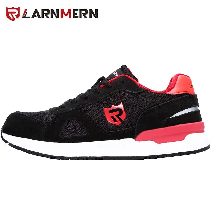 LARNMERN Men Steel Toe Shoes Antistatic Safety Shoes Women Composite Breathable Slip On Work Sneakers Industries Protection